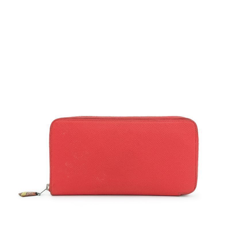 Hermes Silk Ingot Wallet Rose Zipper Epsom 4HL0110