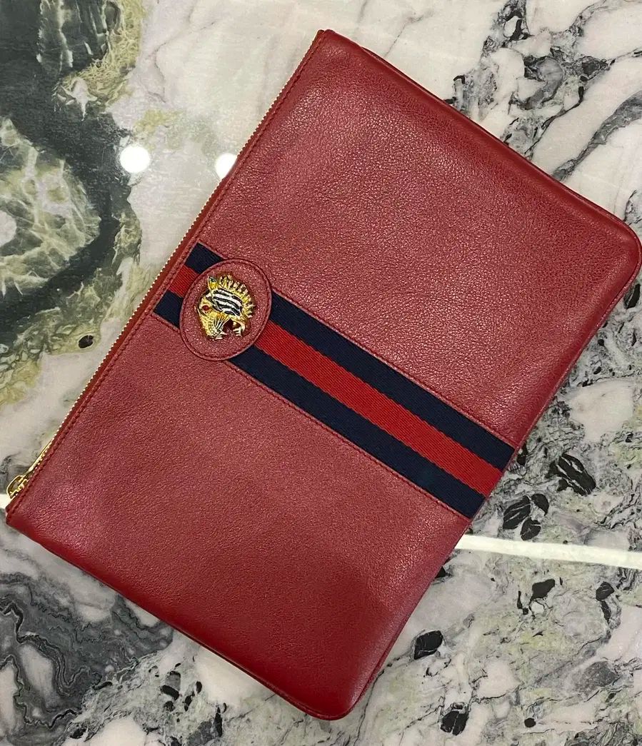 Gucci [OneSize] Tiger Head Clutch Red SKU12345