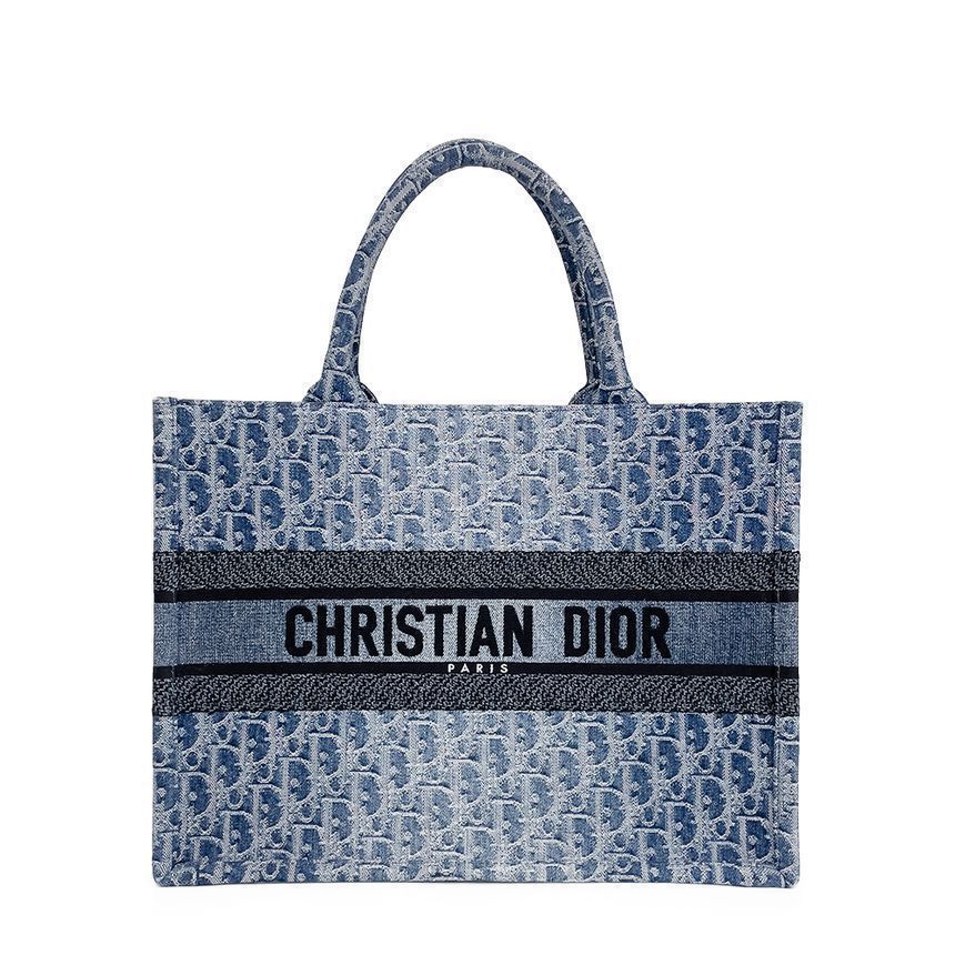 Dior Medium Denim Tote Bag 24AW Blue 4ET1511