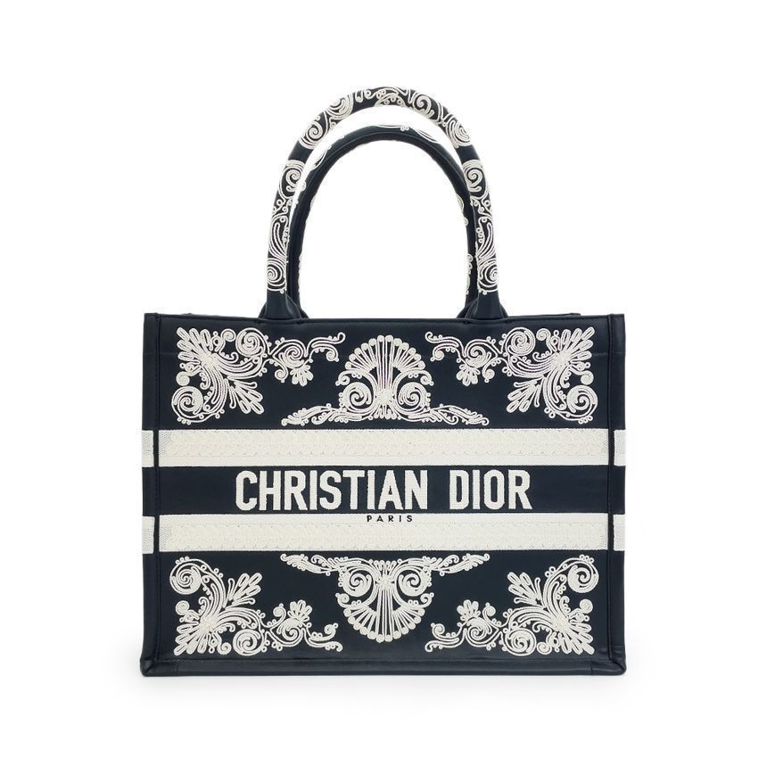 Dior Embroidered Leather Tote Bag Medium 4ET0333