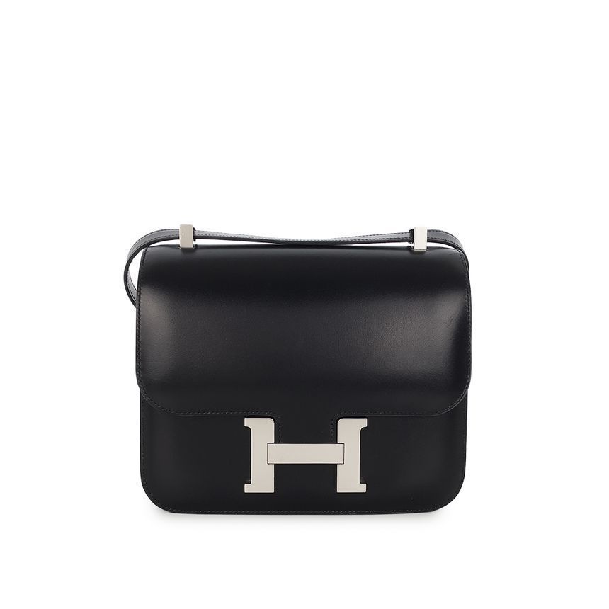 Hermes Black Epsom Y Engraved Constance GM 5HB0071