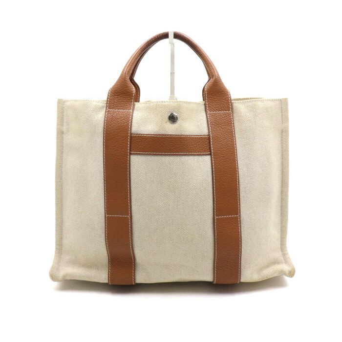 Hermes Ivory Canvas Sac-a-Nue MM Tote Bag aa50594