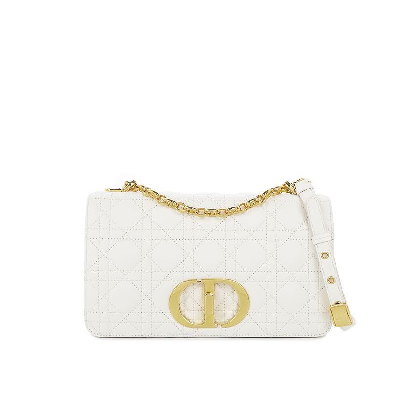 Dior Ivory Gold Accent Medium Bag 5ET0246