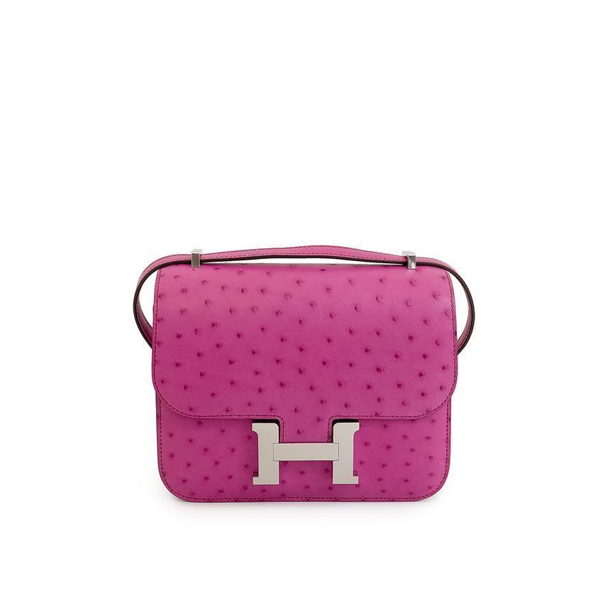 Hermes Ostrich Constance TPM Fuchsia Exotic Z Engraved 4HB0609
