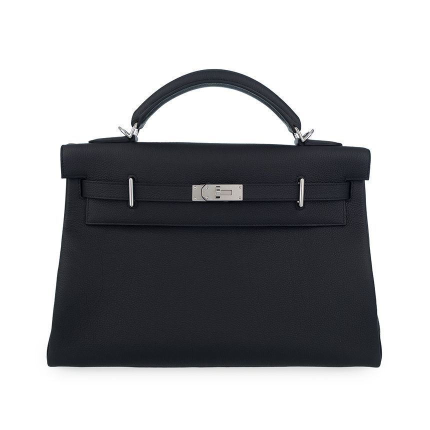 Hermes Maxi Kelly42 Black Epsom W Engraved 5HH0093