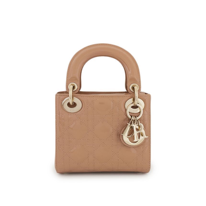 Dior Lady Mini Pink Beige Champagne Gold 5ET0061