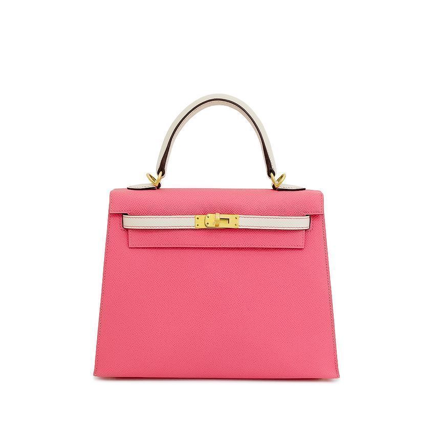 Hermes Rose Azalea/Craie Epsom Leather Shoulder Bag 4HH0598