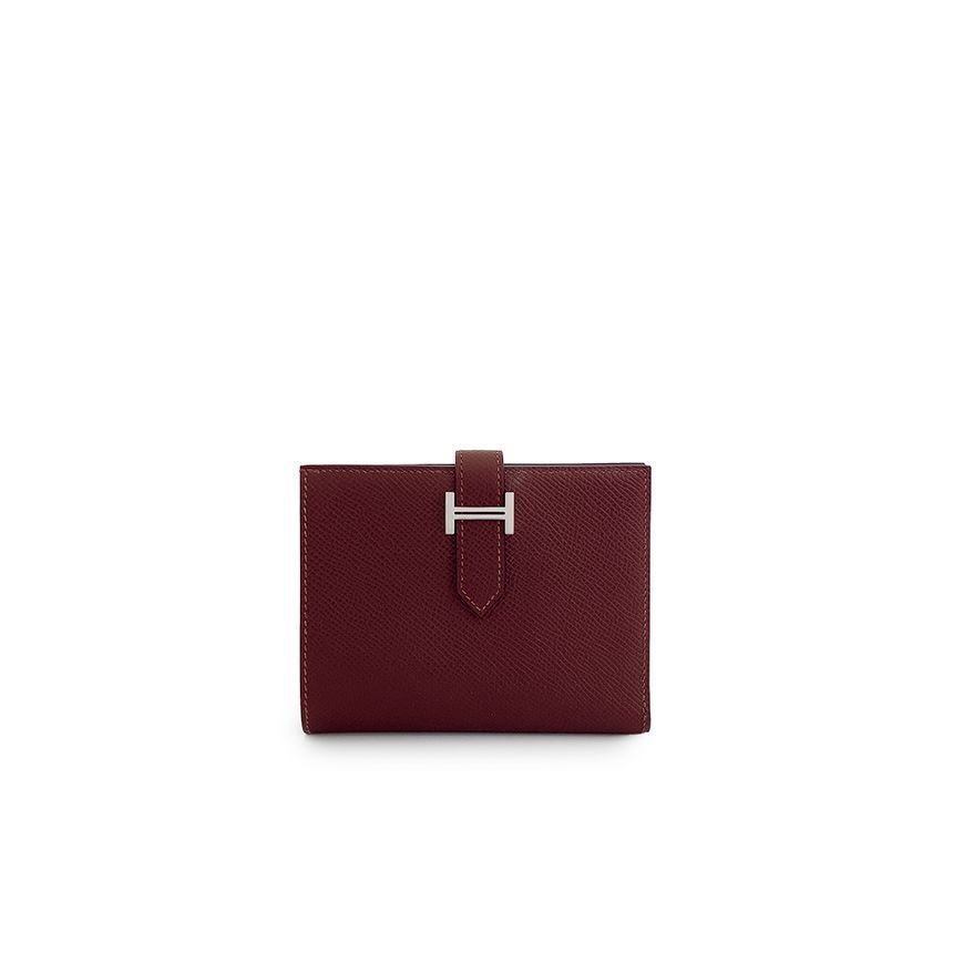 Hermes Beau Bifold Wallet Loose Ash Embossed W-Carving 4HL0167