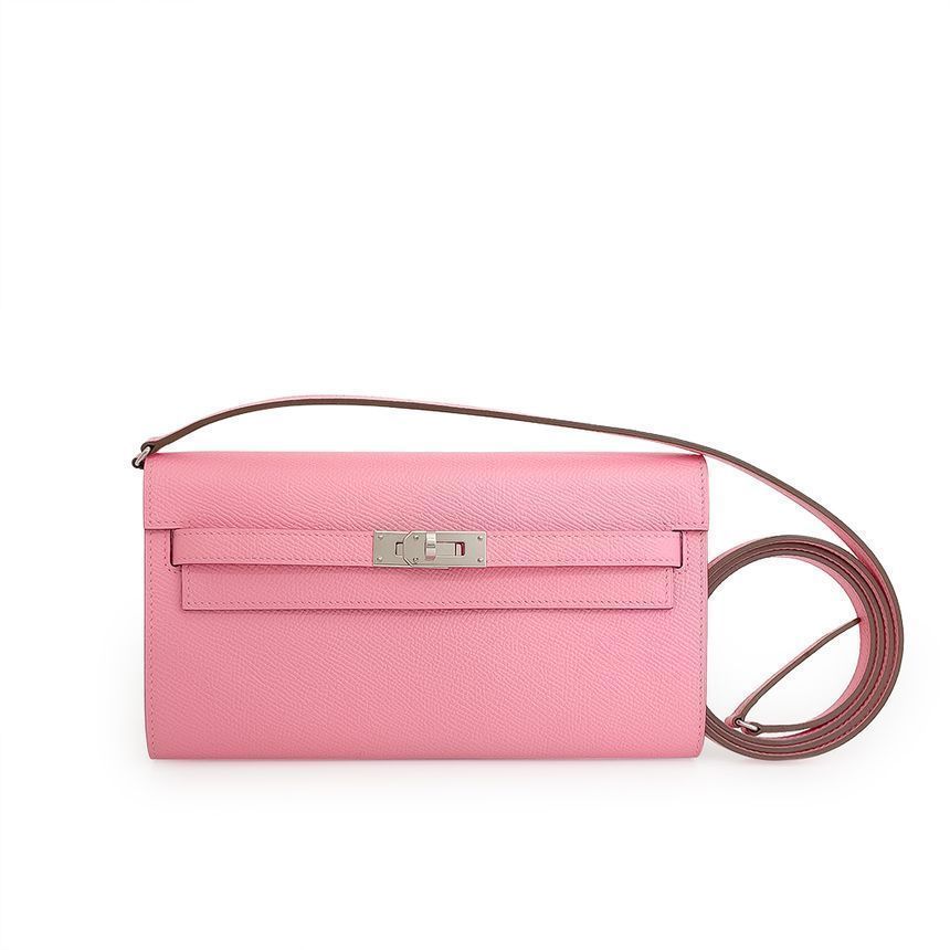 Hermes Rose Confetti Epsom Kelly Retourne Engraved Y Stamp 4HL0169