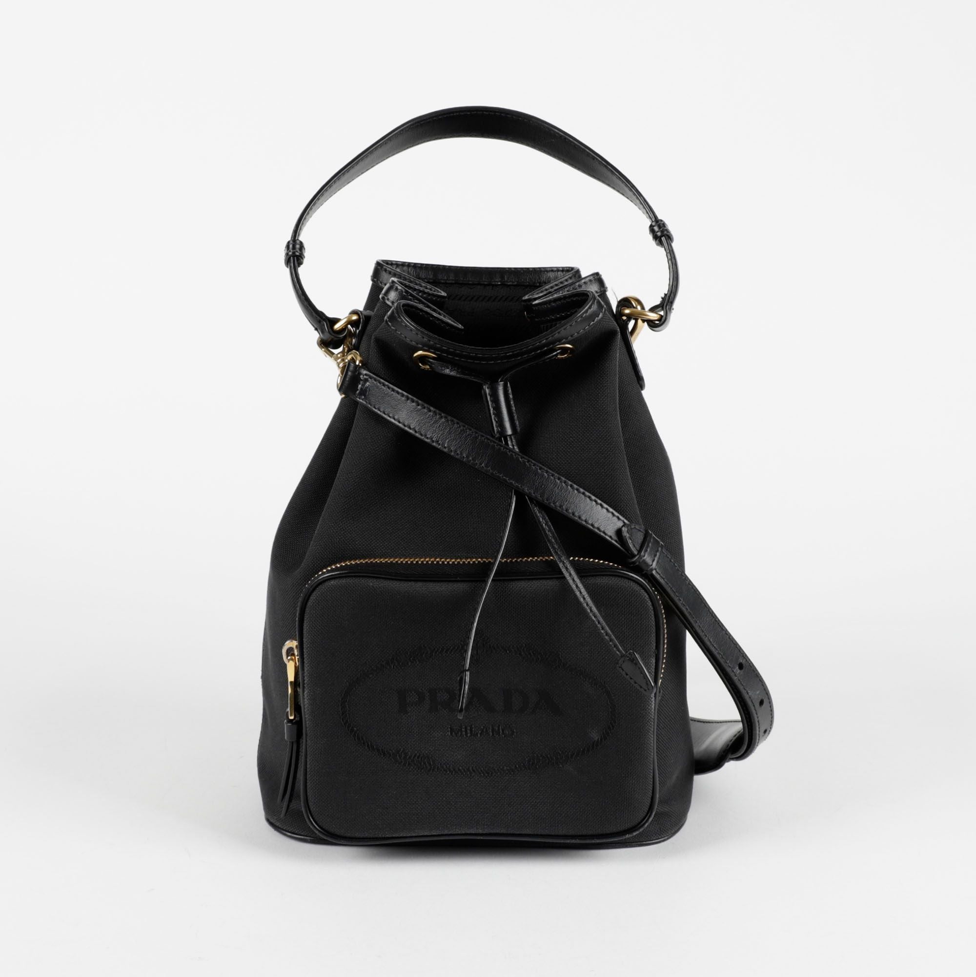 Prada Duet Bucket Large Tote Shoulder Bag 1BH097