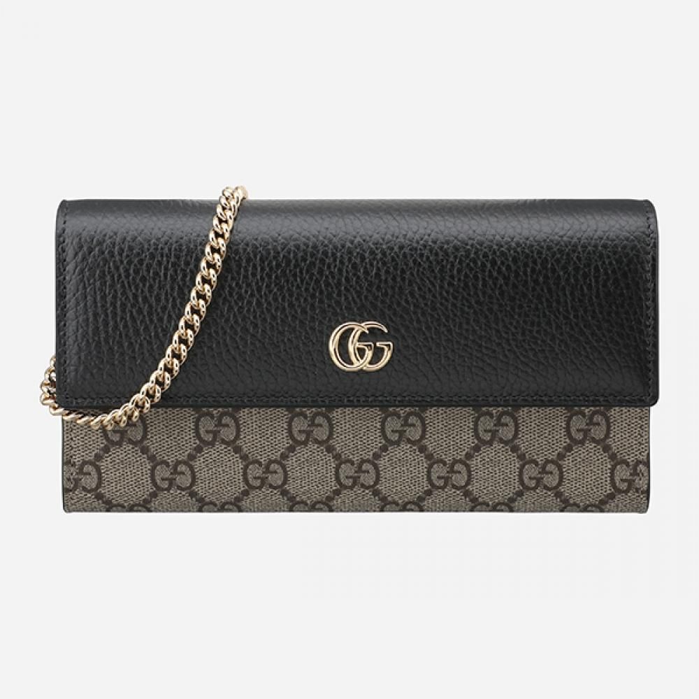 Gucci Mini Chain Wallet in Black 546585 17WAG 1283