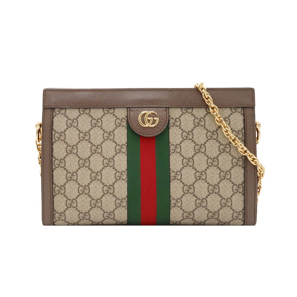 Gucci Supreme Canvas Web Gold Ophidia Small Chain Shoulder Bag / 503877