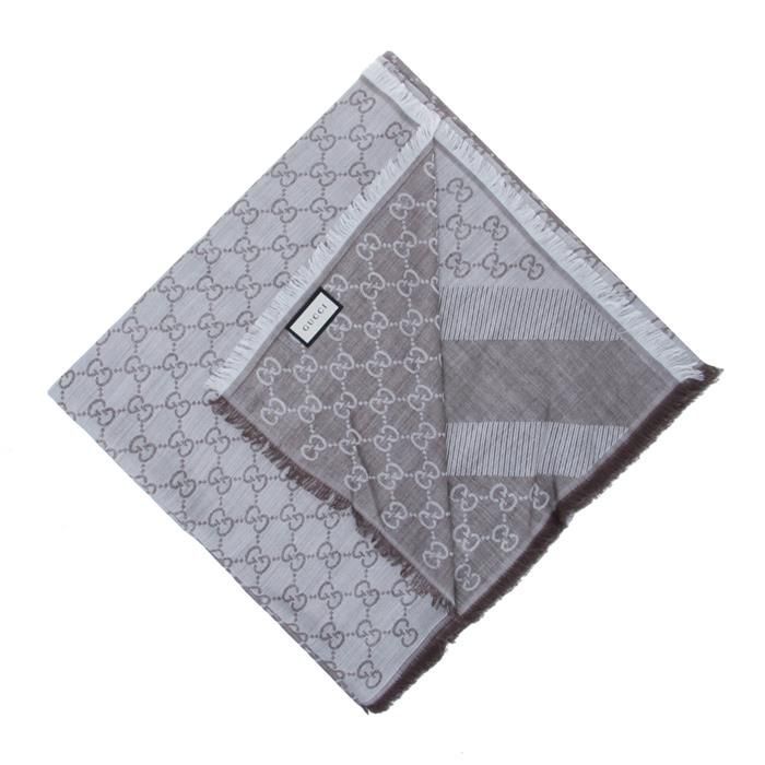 Gucci GG Web Wool Silk Scarf & Shawl / 281942 3G704 1578