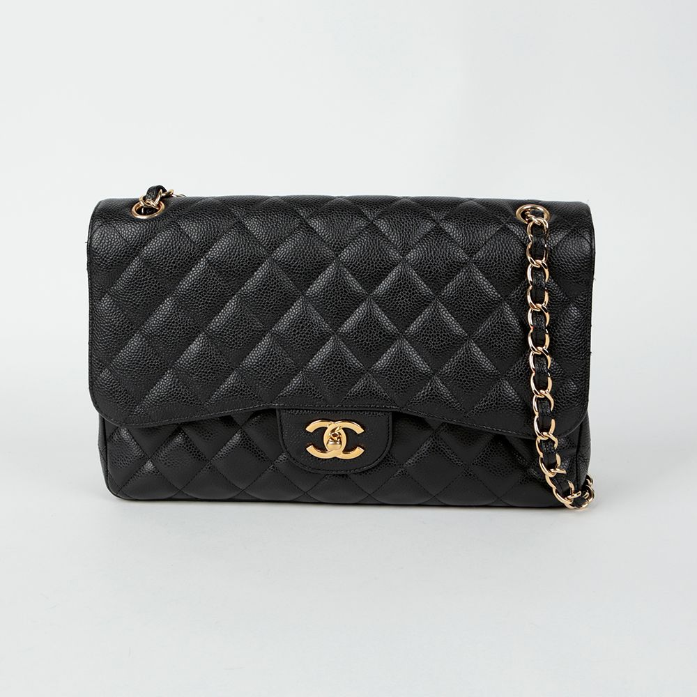 CHANEL Caviar Classic Large Flap Shoulder Crossbody Bag A58600 SKU