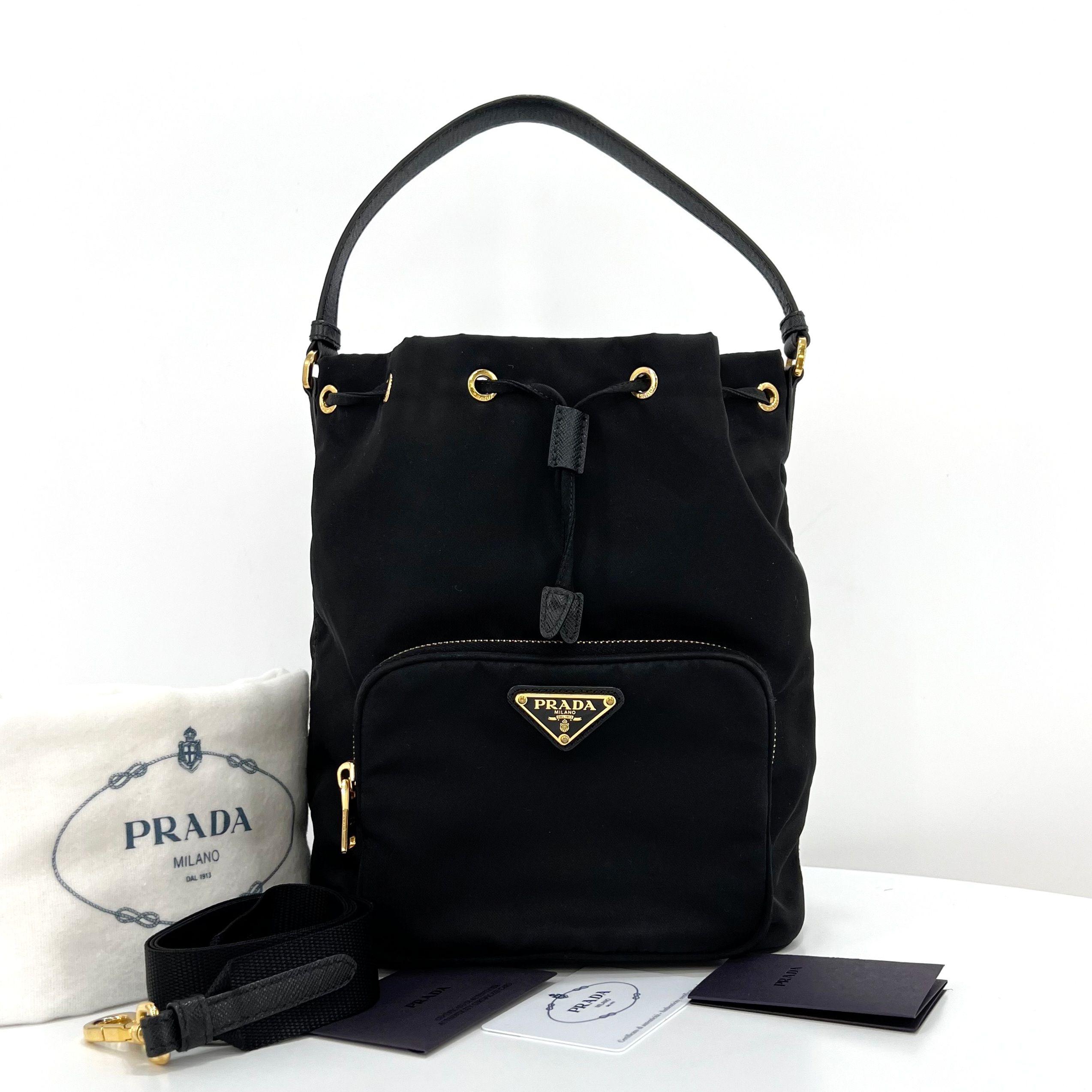 Prada Nylon Bucket Bag Large (1BH097)