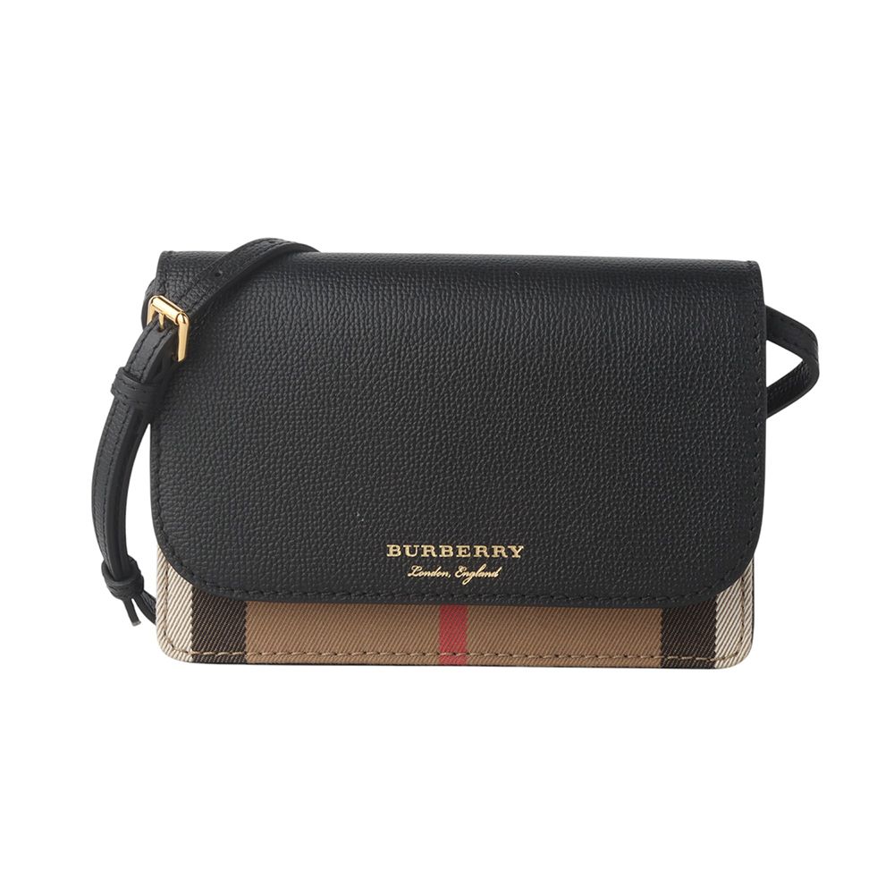 Burberry Houndstooth Hemp Shoulder Crossbody Bag 8046316K