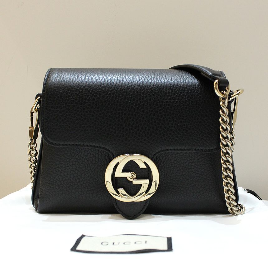 Gucci Interlocking GG Mini Black Chain Shoulder Crossbag 607720 A Grade SKU