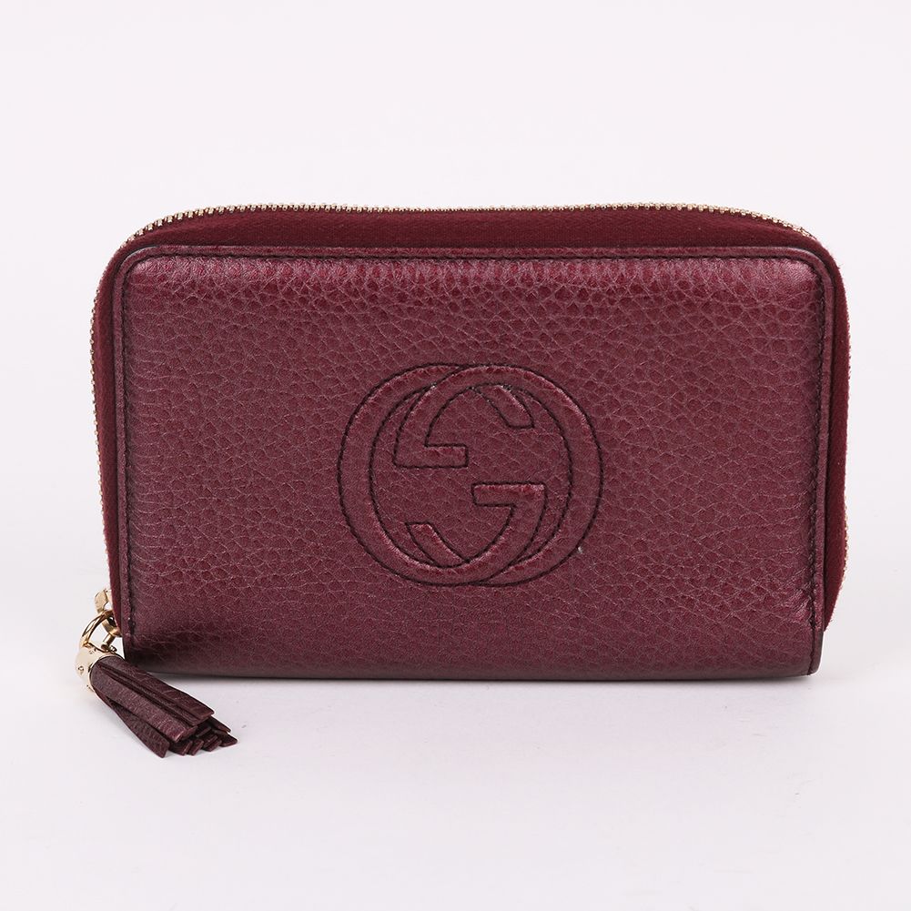 Gucci Women's Burgundy Tassel Wallet 351486