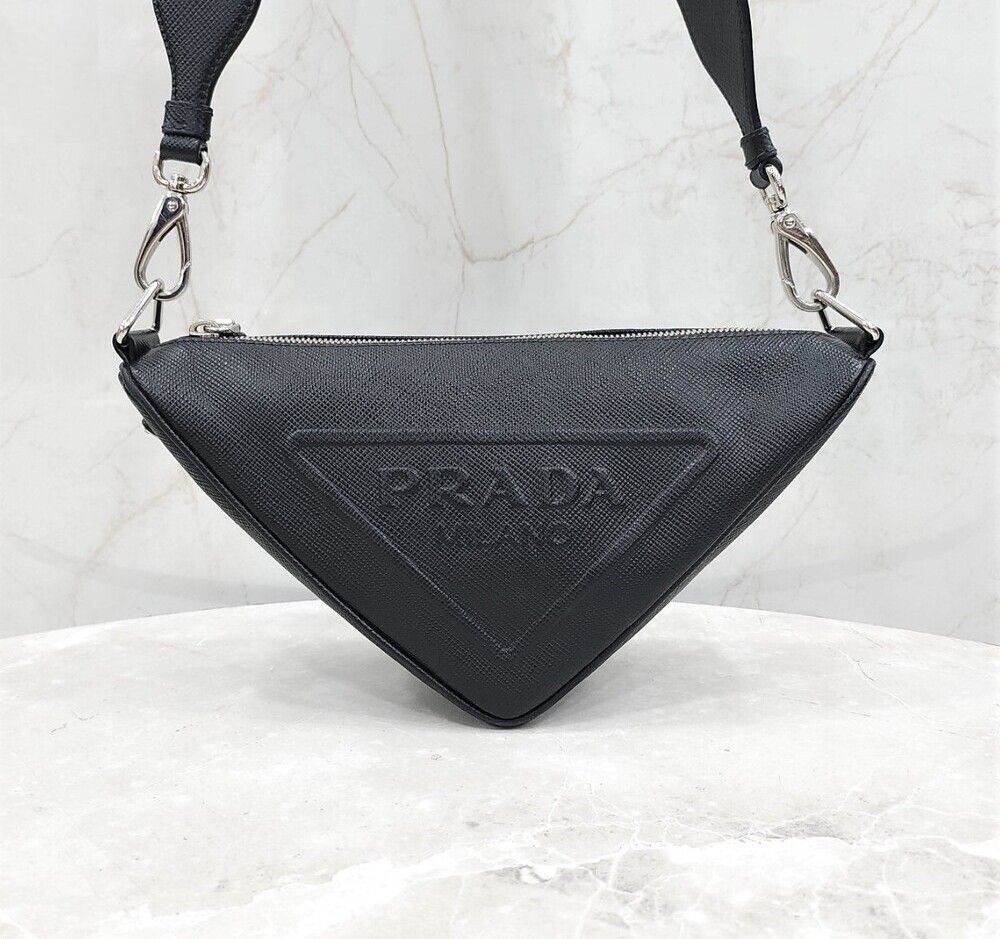Prada Triangle Saffiano Leather Shoulder Bag 2VH155