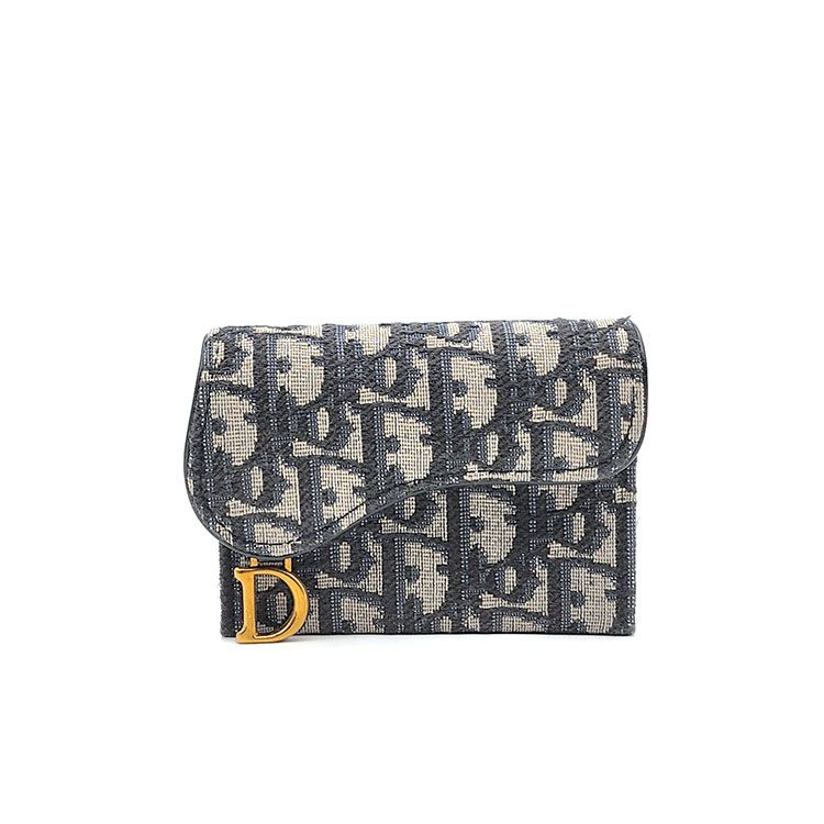 Dior Christian Oblique Saddle Accordion Card Wallet L308169