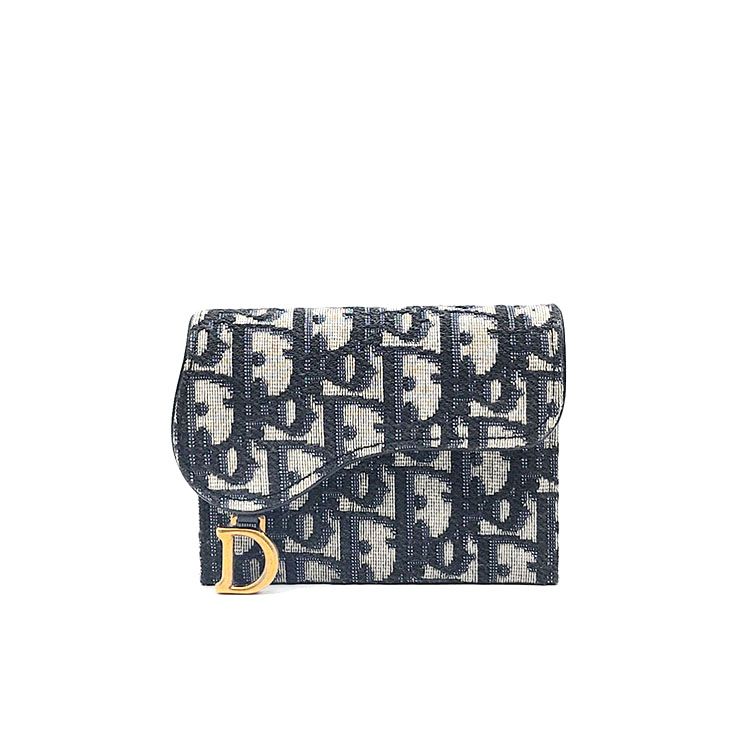 Dior Christian OBLIQUE Saddle Accordion Card Wallet L524704