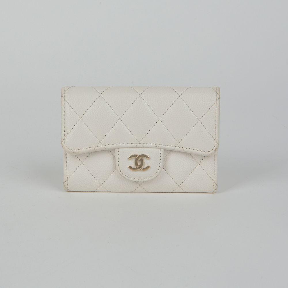 CHANEL Classic Caviar Card Holder Wallet (SKU: AP0214)