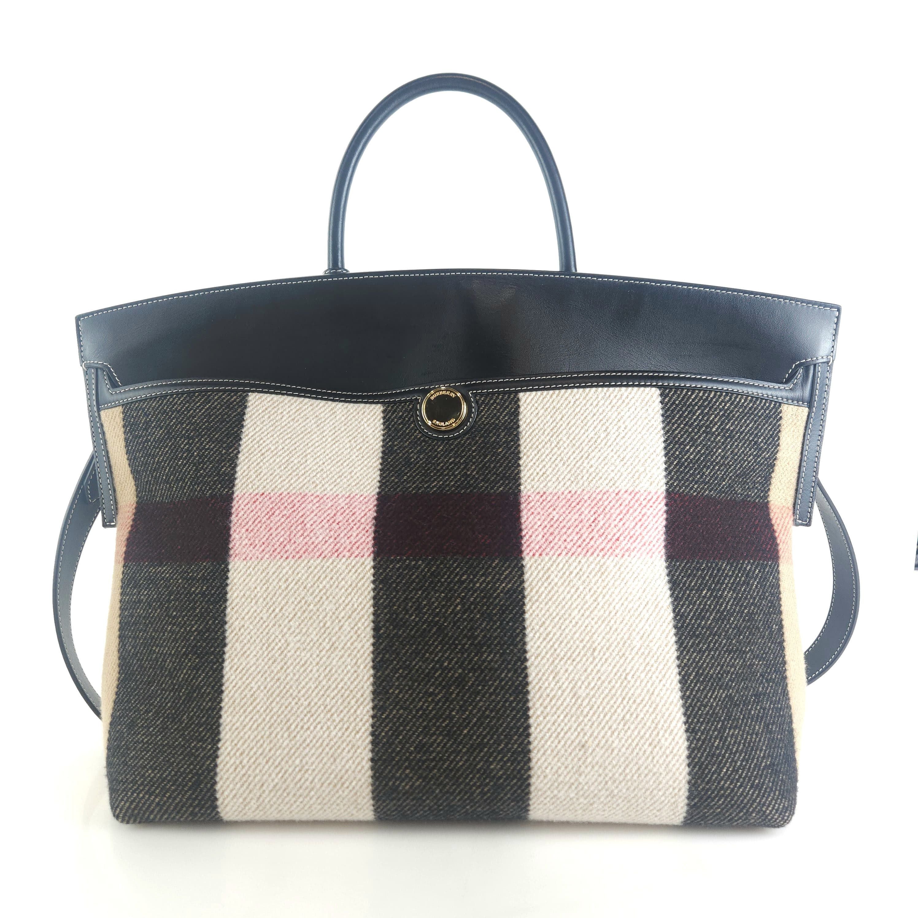 Burberry Cashmere Sophisticated Tote Shoulder Bag 80352051 9442
