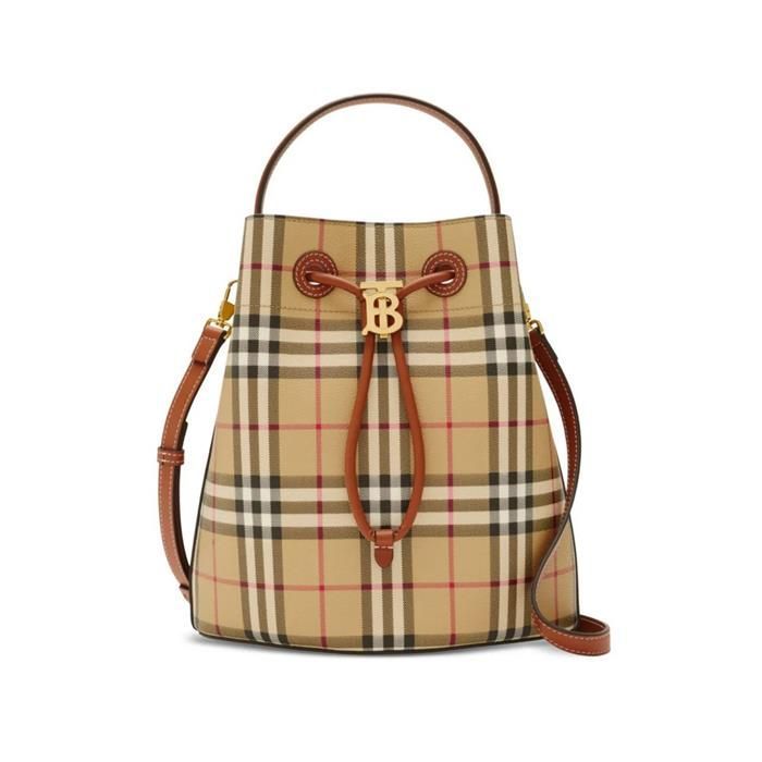 Burberry Leather Bucket Bag Brown 8096289