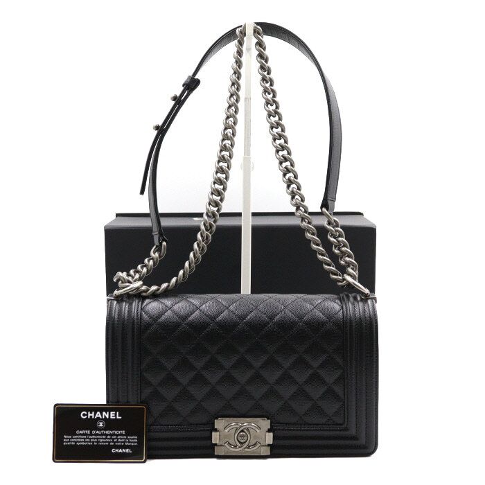 CHANEL Medium Caviar Flap Chain Shoulder Bag A67086