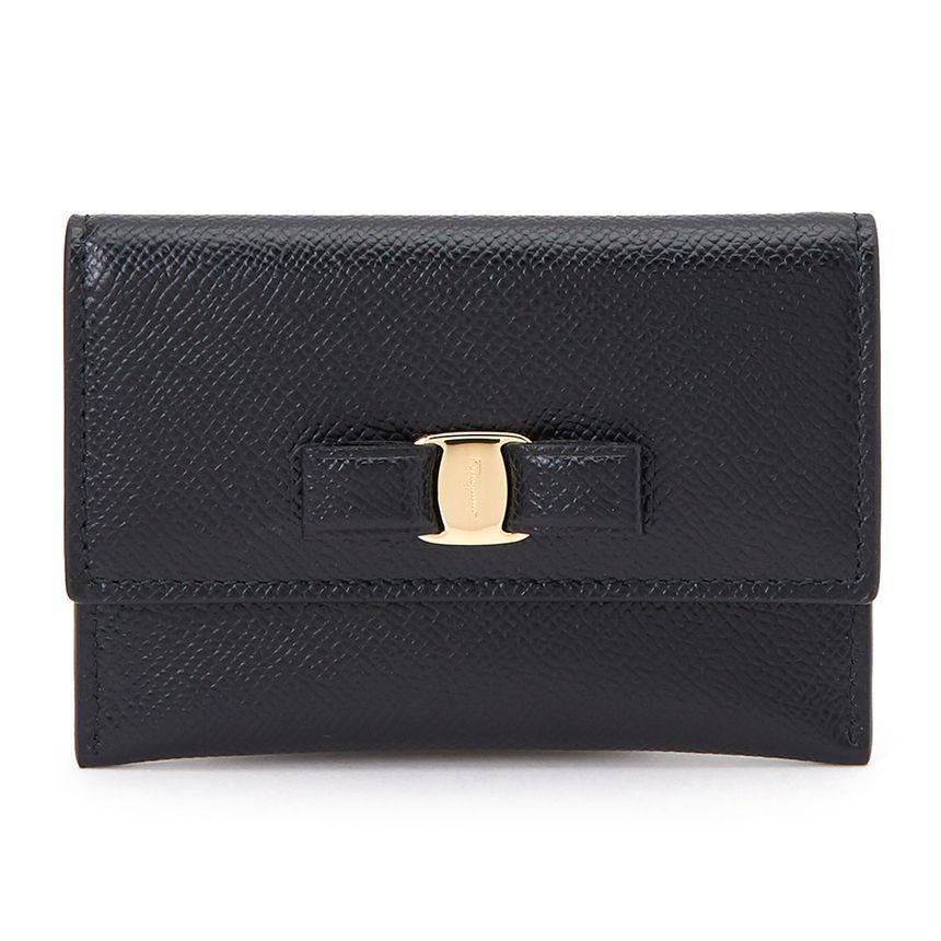 Salvatore Ferragamo Women's Card Wallet 22 D155 NERO 0683522
