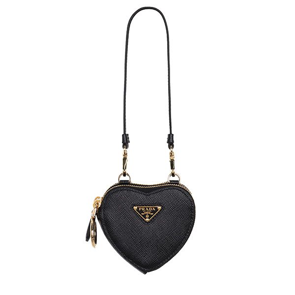 Prada Black Saffiano Keyring Mini Pouch Bag | Small Defect | 1TL453 053 F0002 00422