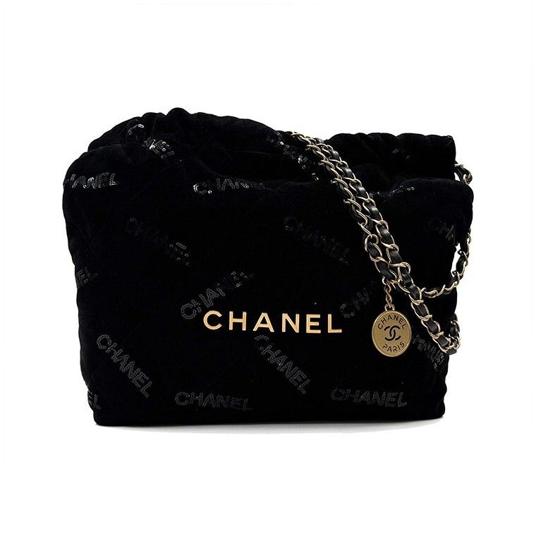CHANEL Velvet Sequin 22 Bag Small 41525013