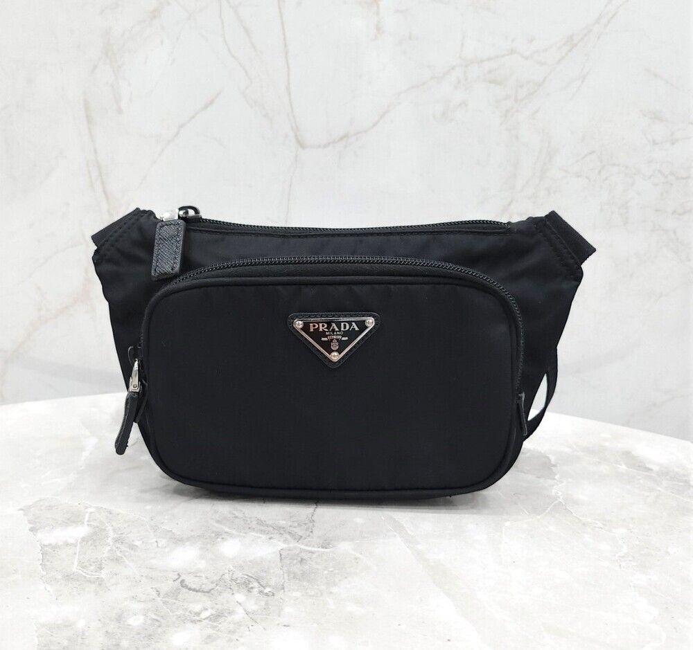 Prada Nylon Saffiano Leather Shoulder Bag 2VH128