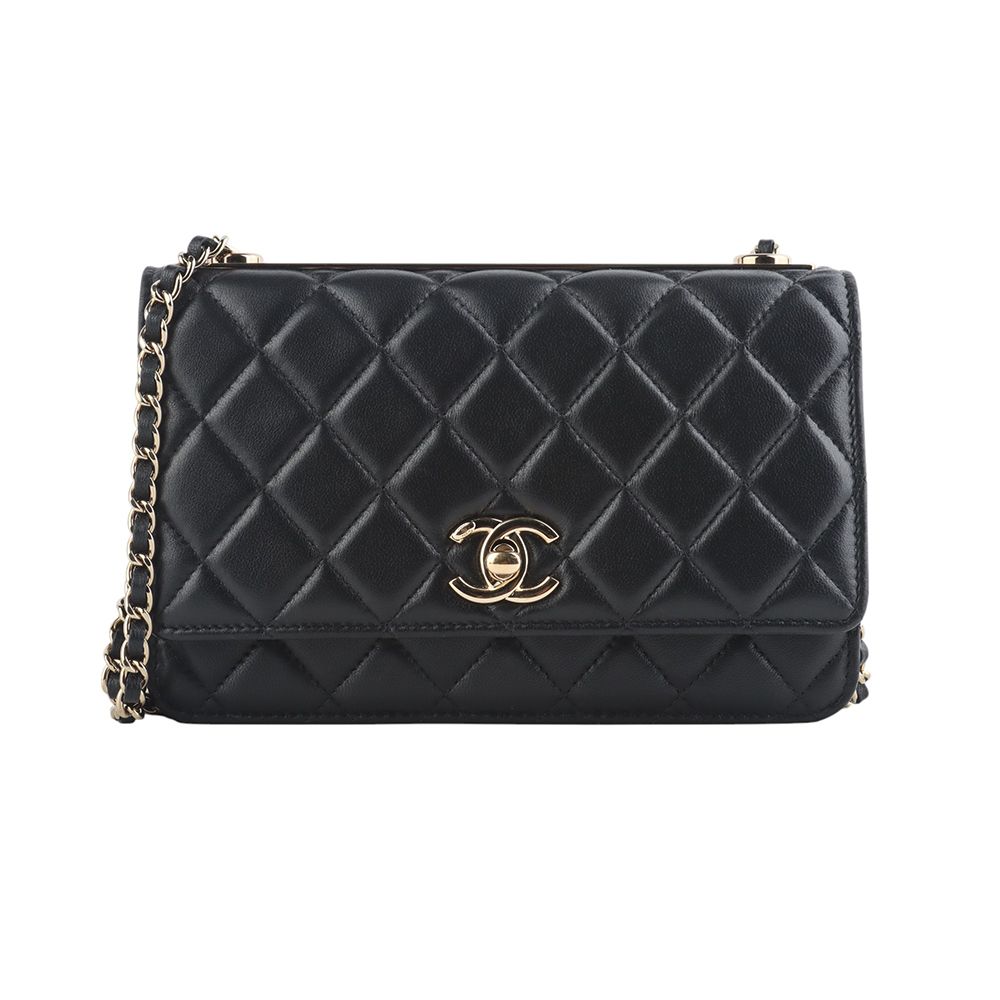 CHANEL Trendy CC Crossbag with Lambskin WOC Gold Emblem 34806Y