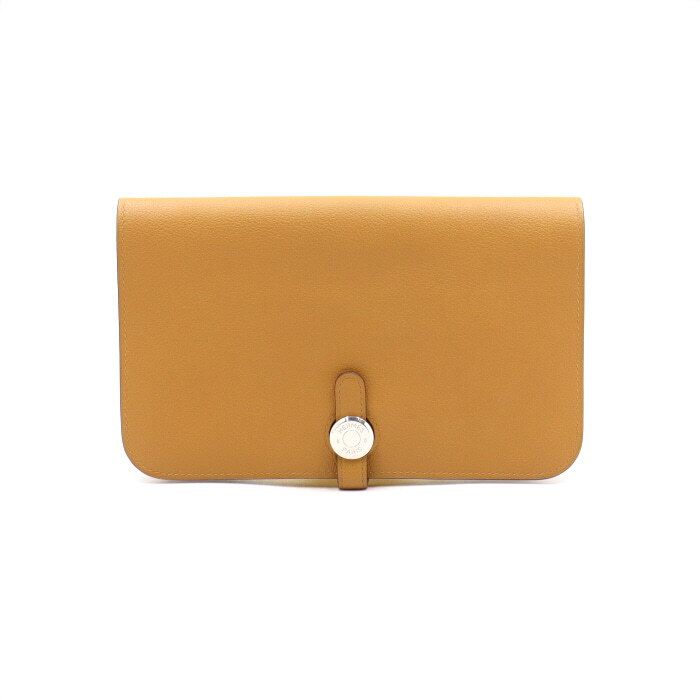 Hermes Camel Togo Leather Ejang Dogon Duo Wallet aa50312