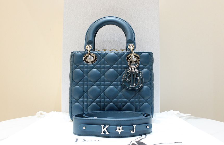 Dior Lady Bag My ABC Small Blue Tote Shoulder Bag M0538 [No brand mentioned]