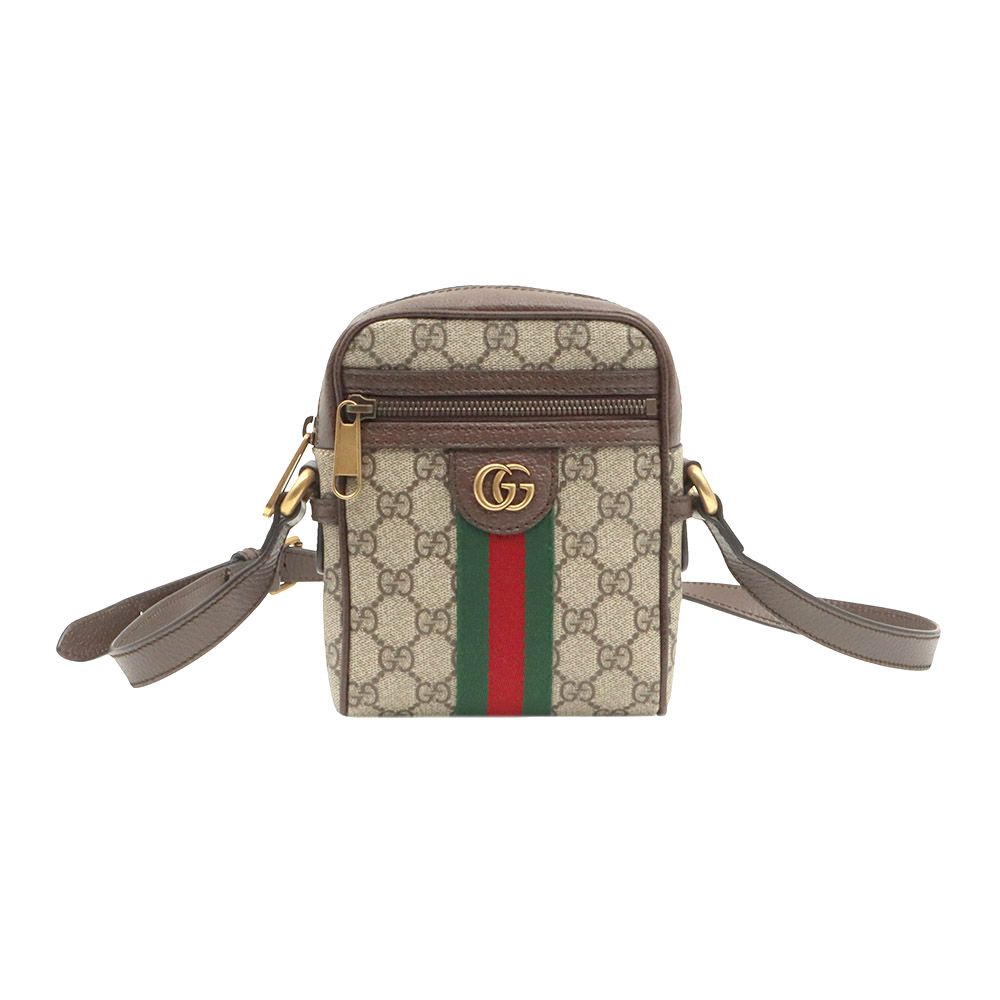 Gucci Brown Leather Ophidia Crossbody Bag / 598127