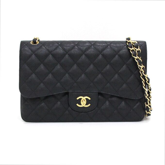 CHANEL Black/Gold Chain Shoulder Bag AA50354