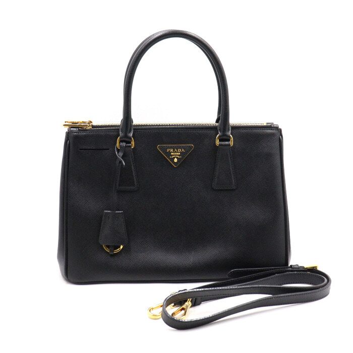 Prada Black Saffiano Lux Tote Bag with Shoulder Strap BN1801 aa50320