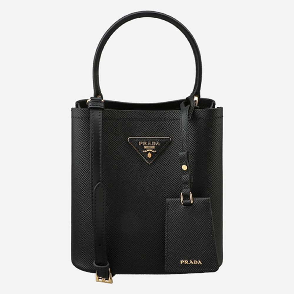 Prada Small Double Bucket Bag Black 1BA217 2ERX F0002