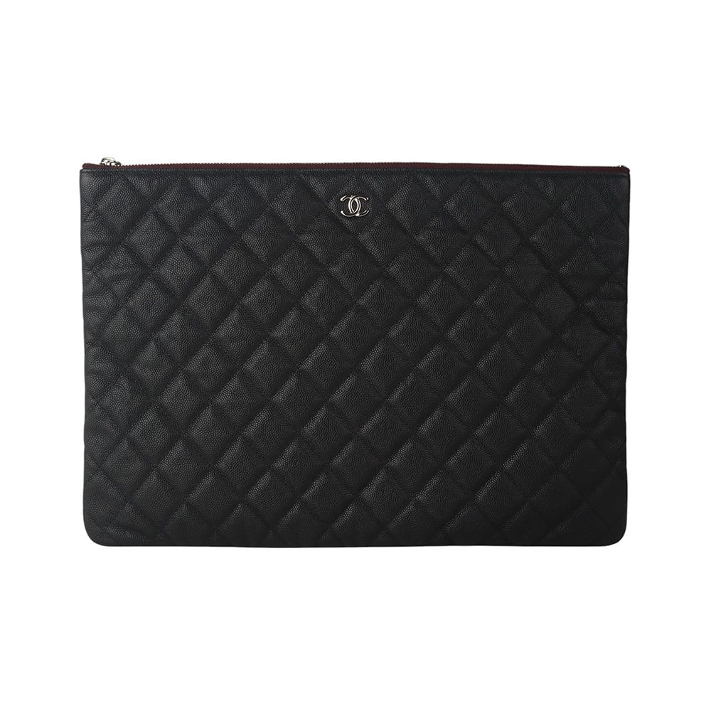 CHANEL Caviar Classic Pocket Clutch Large (New Hologram) 34775