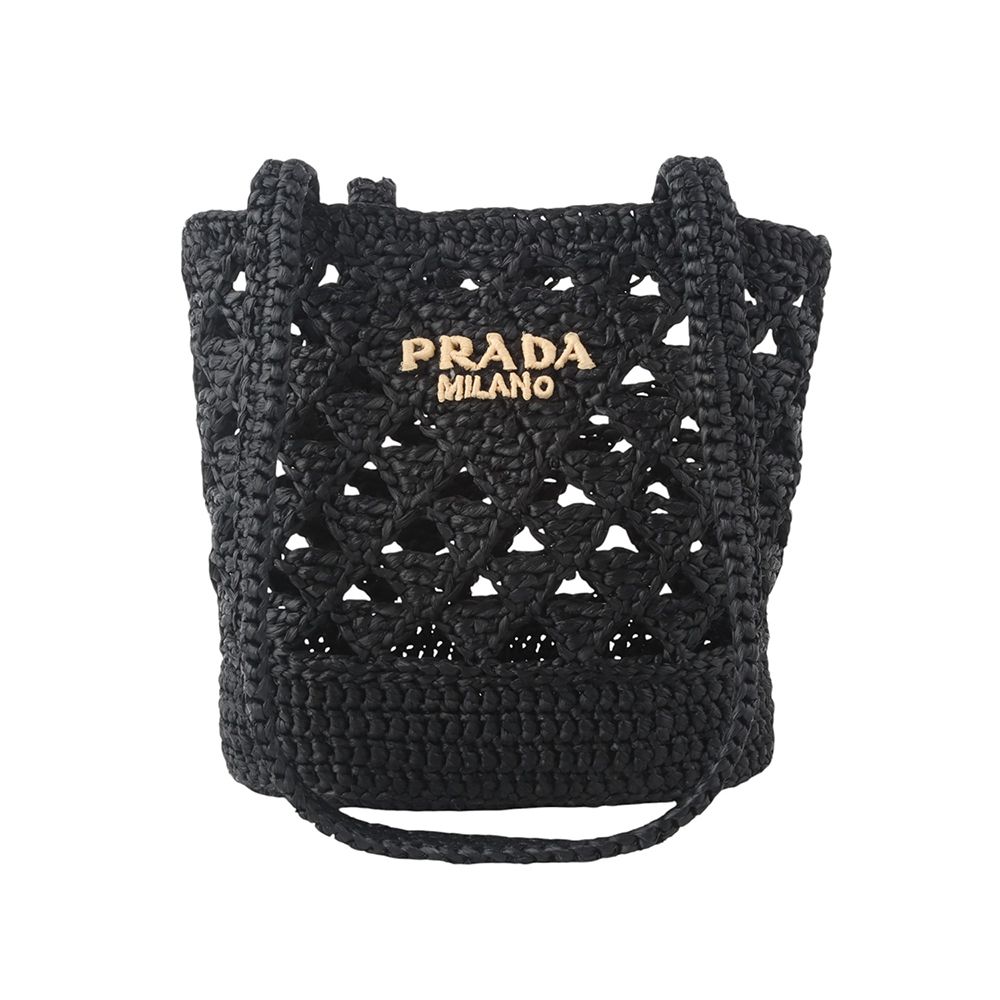 Prada Raffia Crochet Tote Bag 34778-1