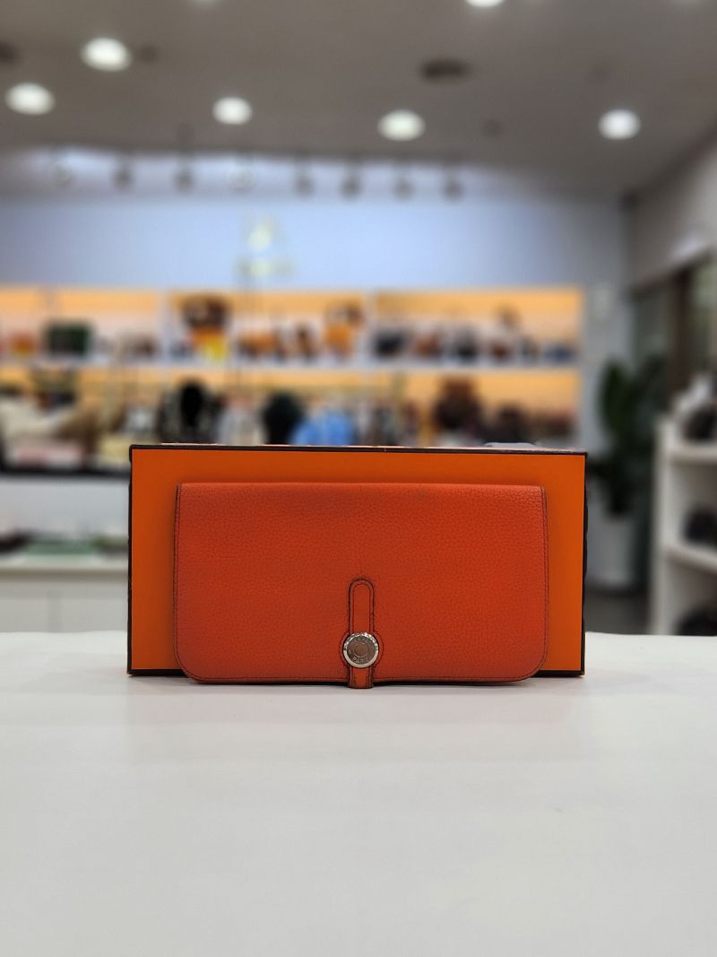Hermes Elegant Long Wallet with Embossing X Design SKU123