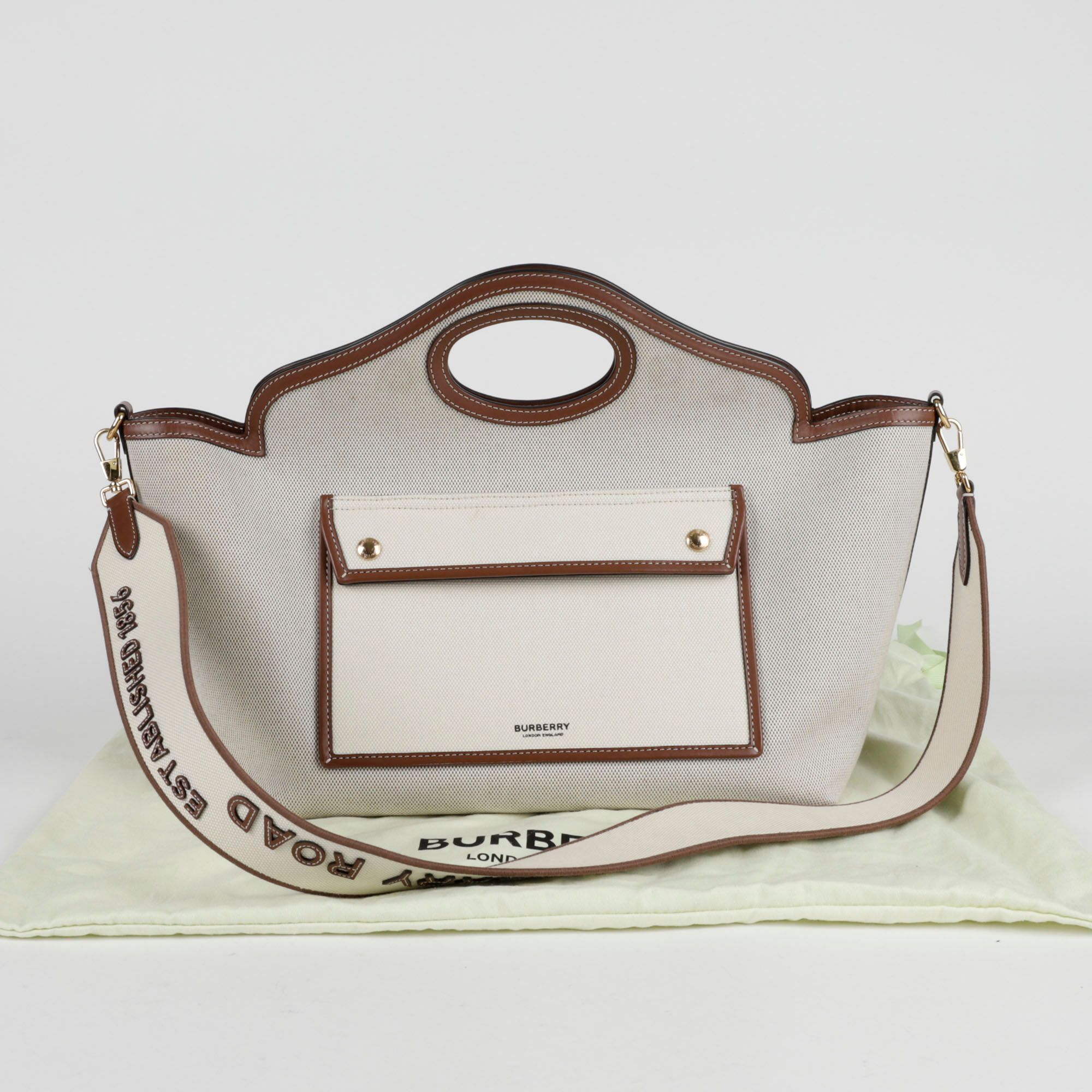 Burberry Soft Pocket Small Tote Shoulder Bag 8041803