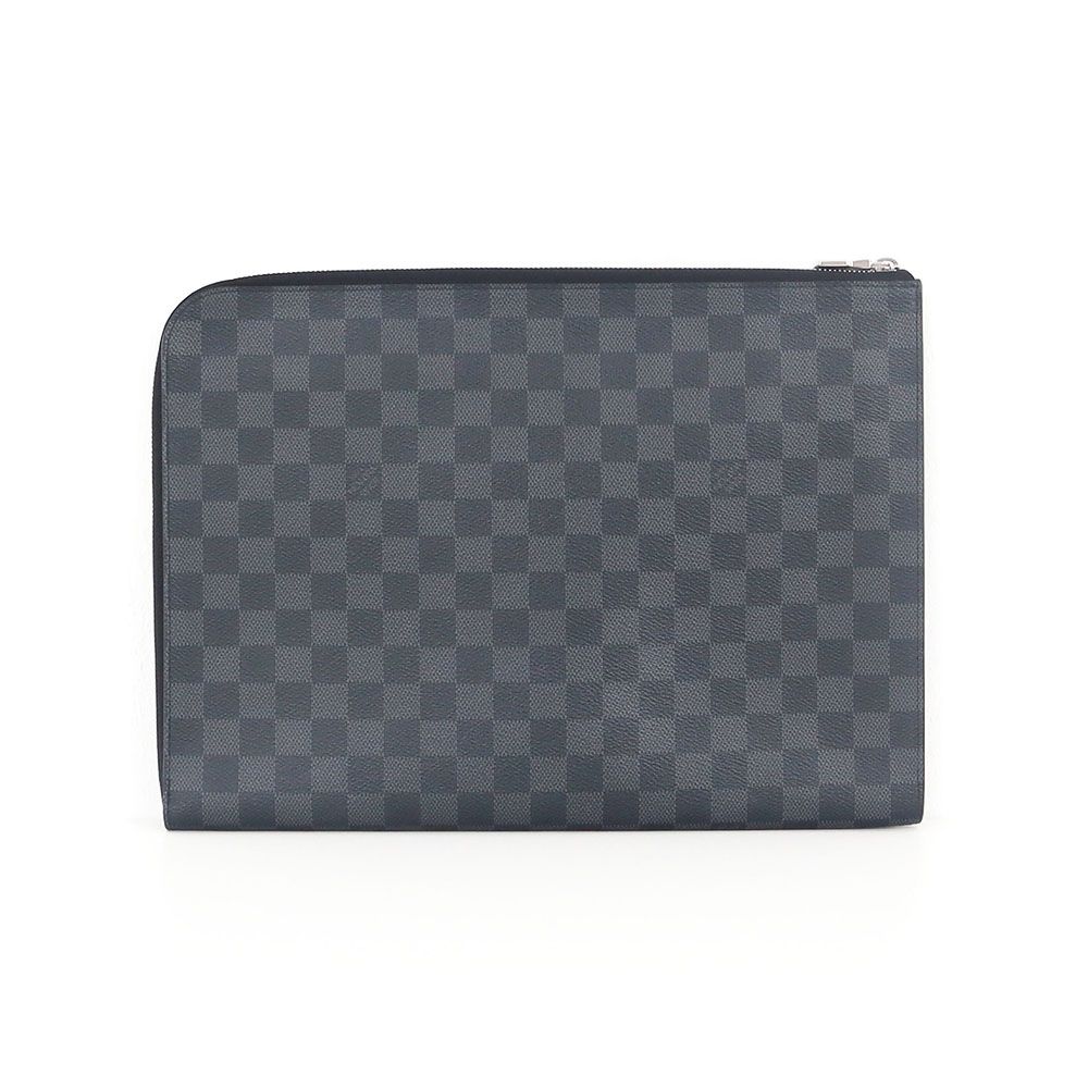 Louis Vuitton Men's Clutch in Damier Graphite N64437