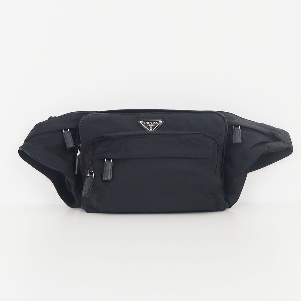 Prada Nylon Zip Belt Bag Crossbody Hip Bag 2VL003