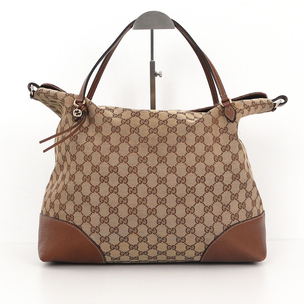 Gucci Canvas Pink Leather Trim Tote Bag 336755