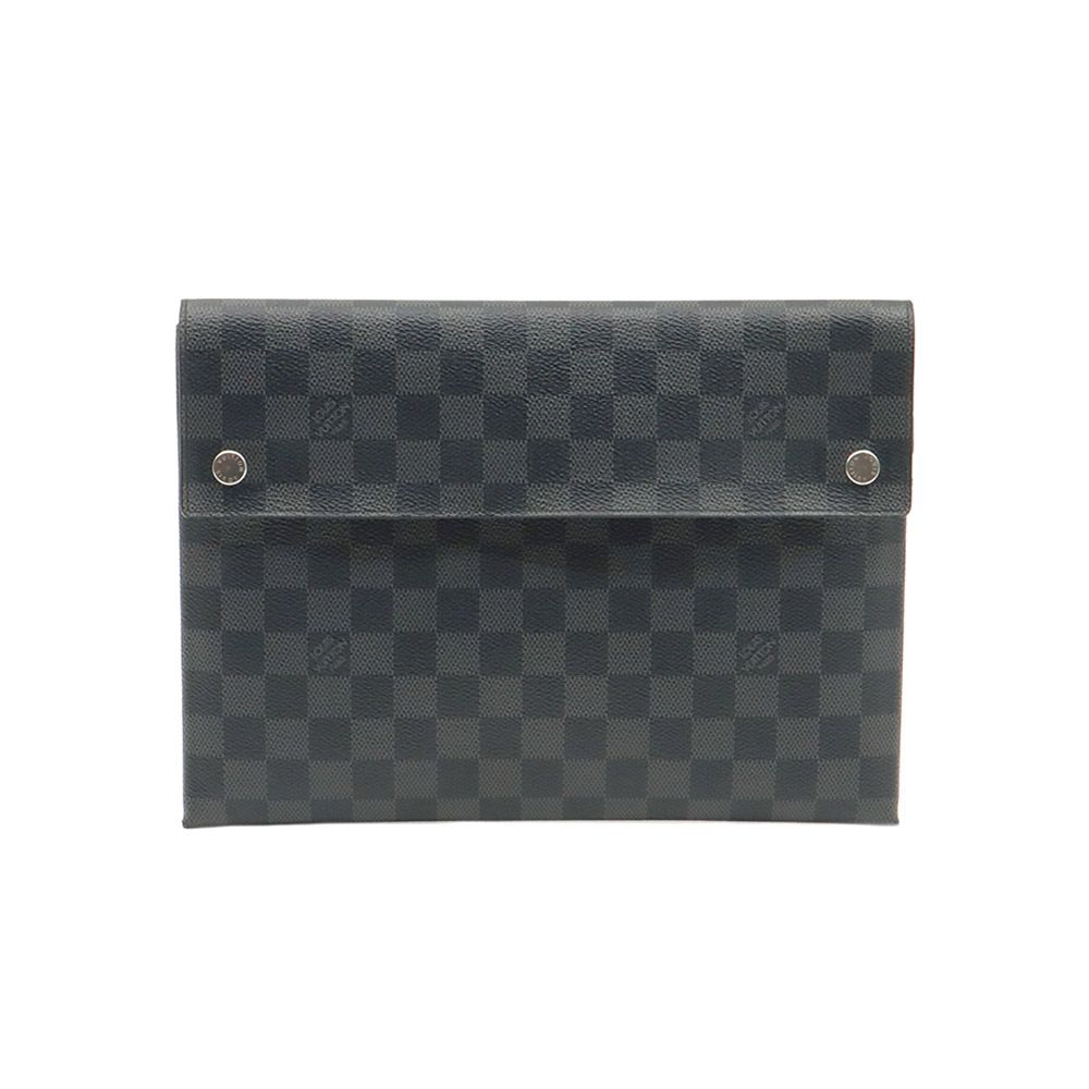 Louis Vuitton Graphite Alpha Pouch Clutch / N60255