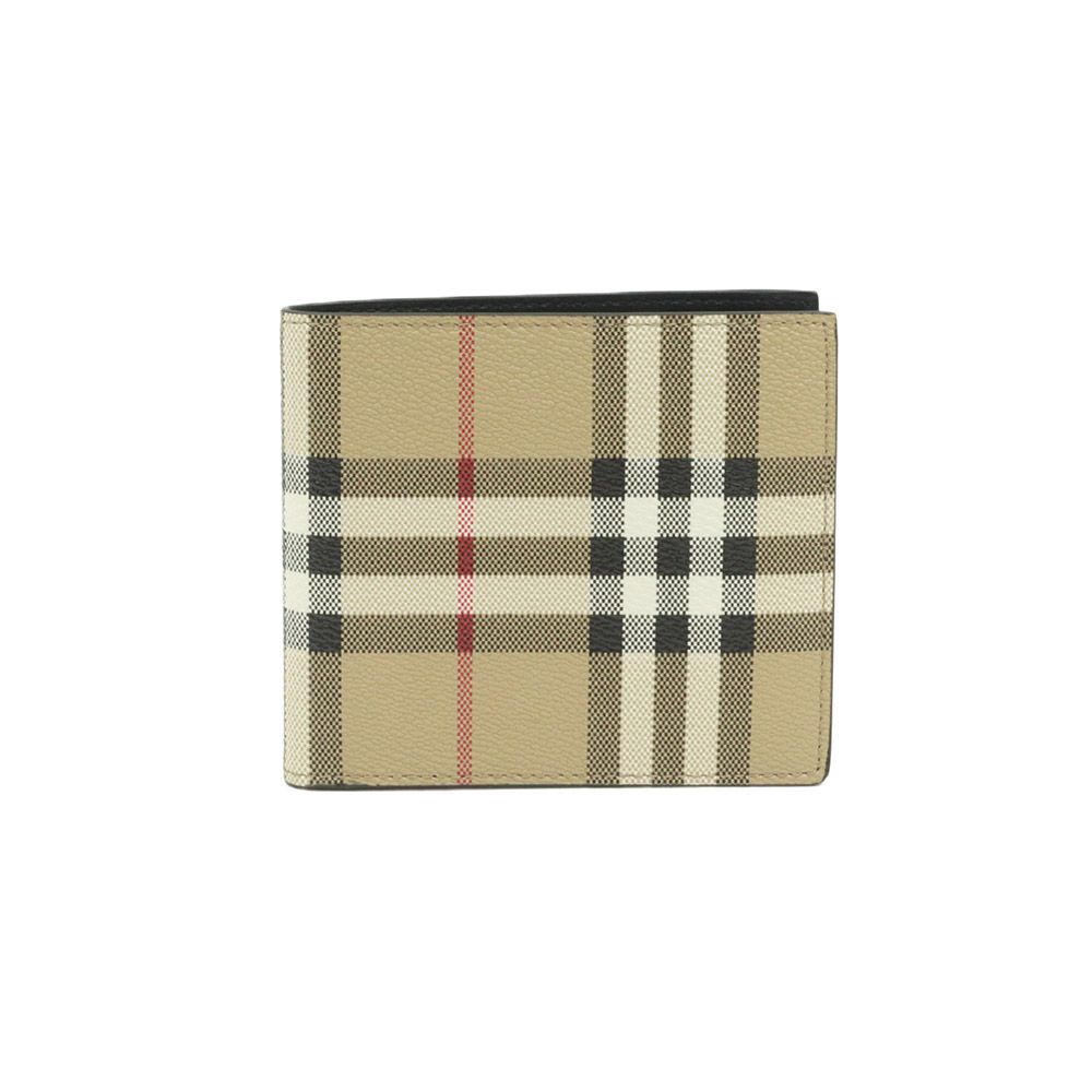 Burberry Beige Vintage Check Bifold Wallet / 80698111
