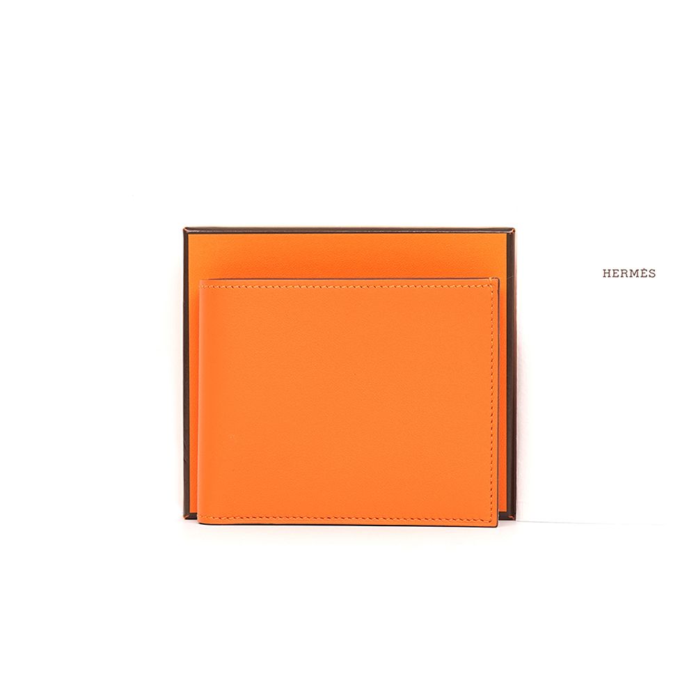 Hermes Citizen Twill Compact Wallet Orange H086490CAAA (24 Years)